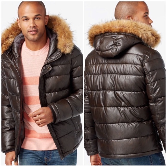 Tommy Hilfiger Other - Tommy Hilfiger Leather Parka Winter Coat Fur Hood